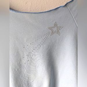 Scooped neck long sleeve sweatshirt